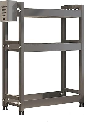 Black Metal Spice Rack Organizer (30cm)