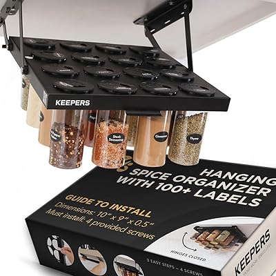 Slide-Out Spice Rack Organizer for Cabinets